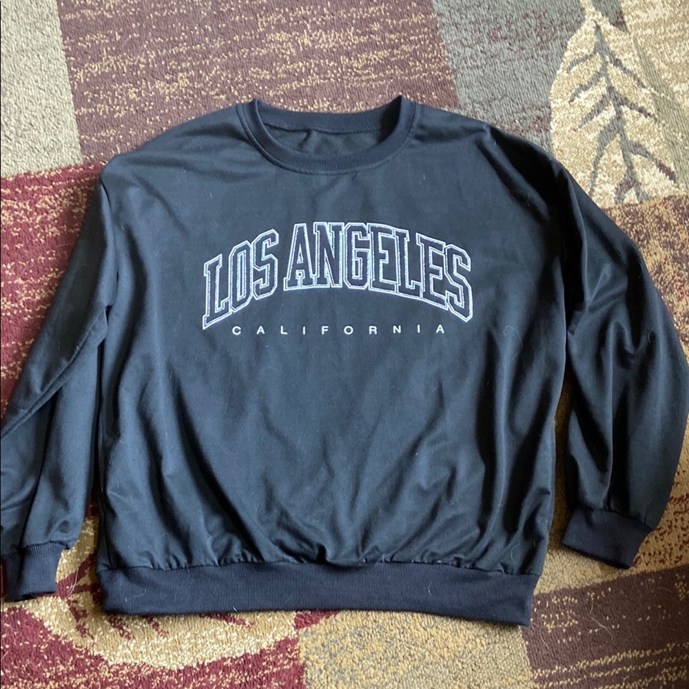 Black Los Angeles Crewneck Sweater